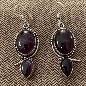 Sterling Silver Amethyst Earrings